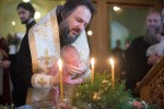 Архиепископ Амвросий совершил Таинство Крещения дочери студента МДА