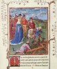 Обретение честого Креста Господня святой императрицей Еленой. Турино-Миланский часослов, конец XIV века