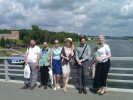Пешеходный мост через р. Волхов. Великий Новгород.